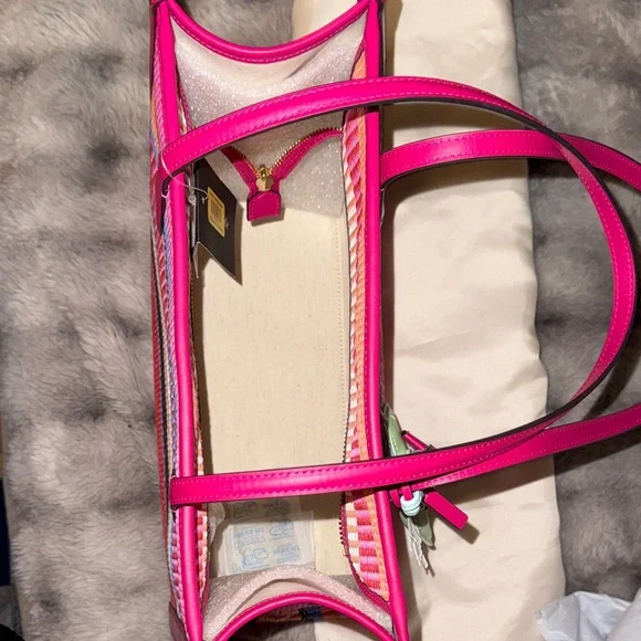 Kate Spade Vibrant Pink and Blue Tote - Picture 11 of 12